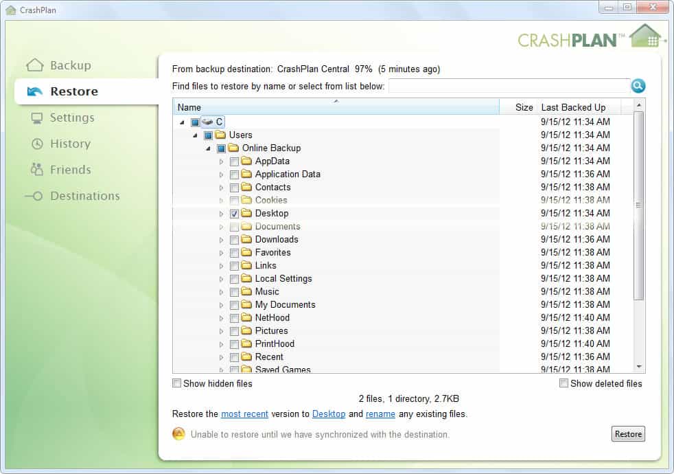 crashplan crashes