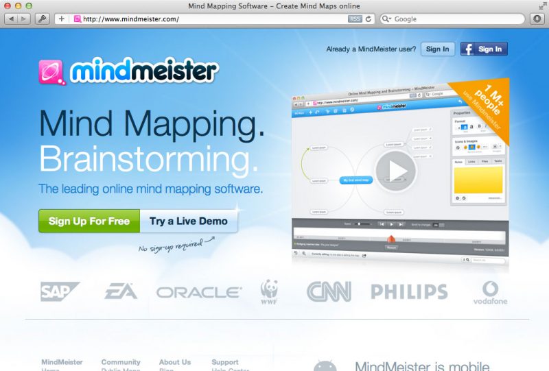 Mindmeister – Brainstorming at its best Mindmeister - Brainstorming at its best
