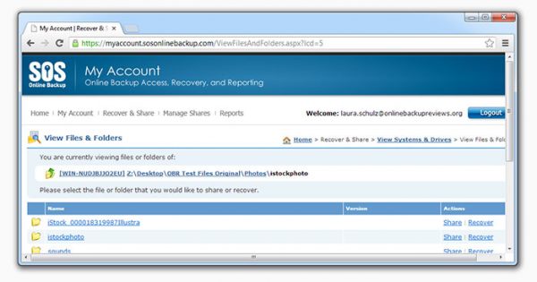 SOS Online Backup Web Restore SOS Online Backup Web Restore
