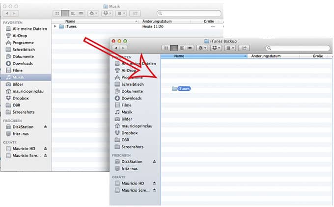 Backup iTunes to external hard drive or NAS