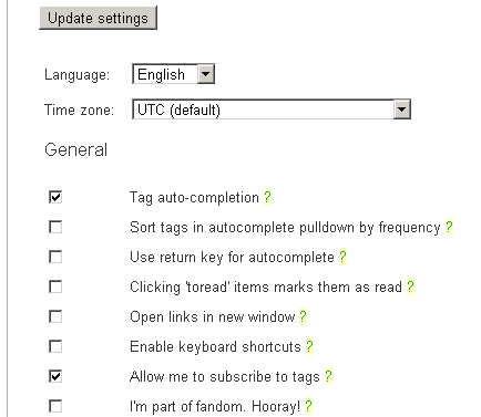 Pinboard Settings