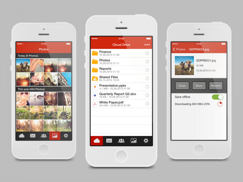 Mega’s iOS App Interface