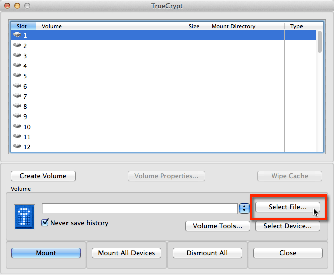 Mounting a TrueCrypt Volume Mounting a TrueCrypt Volume