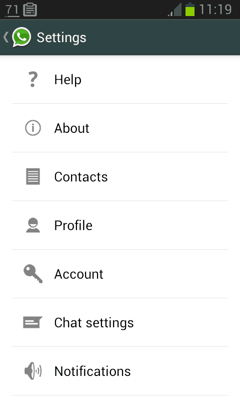 WhatsApp Settings