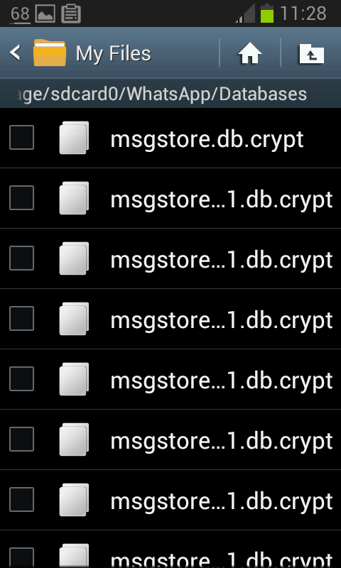 WhatsApp Backup Files