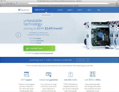 Bluehost Web Hosting Homepage Bluehost Web Hosting Homepage