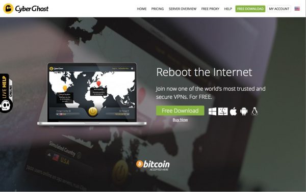Cyberghost VPN Cyberghost VPN Homepage
