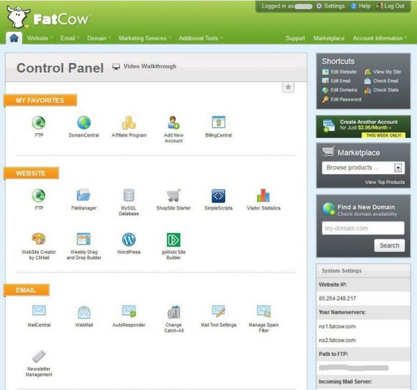 Fatcow Features
