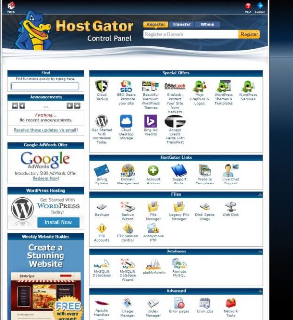 Hostgator Control Panel Hostgator Control Panel