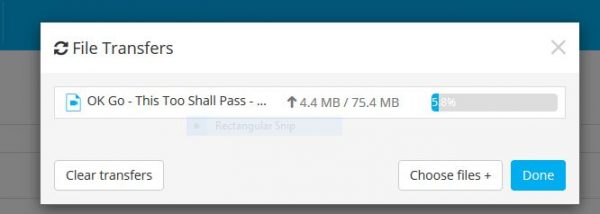 Sync file transfer rate