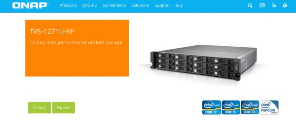 QNAP homepage