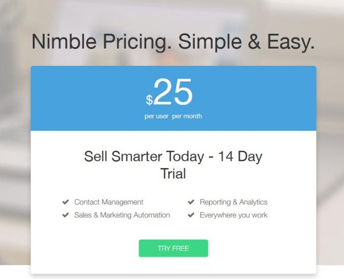 Nimble pricing
