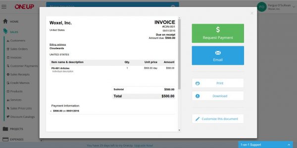 oneup_invoice