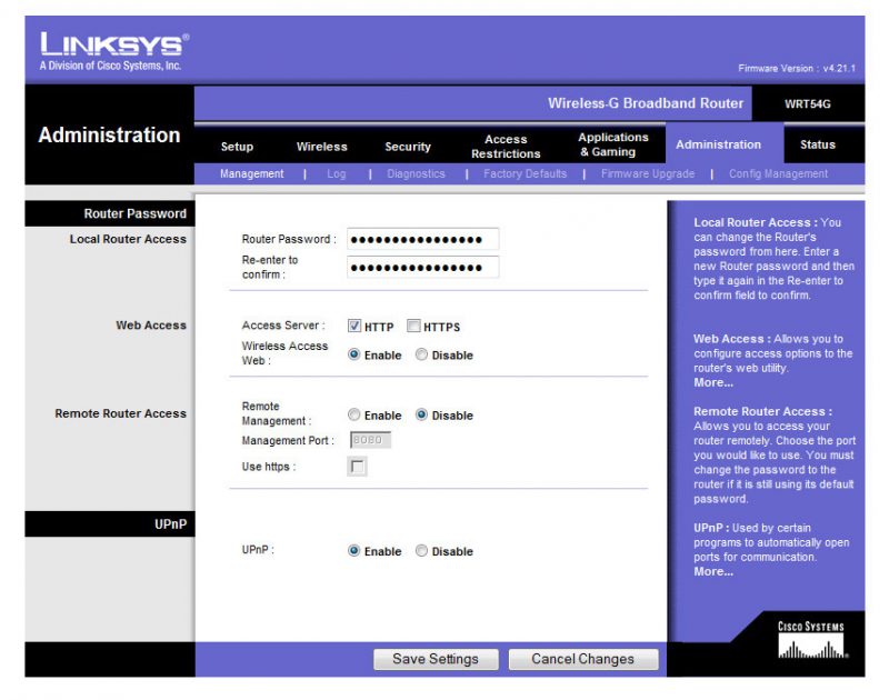 linksysinterface