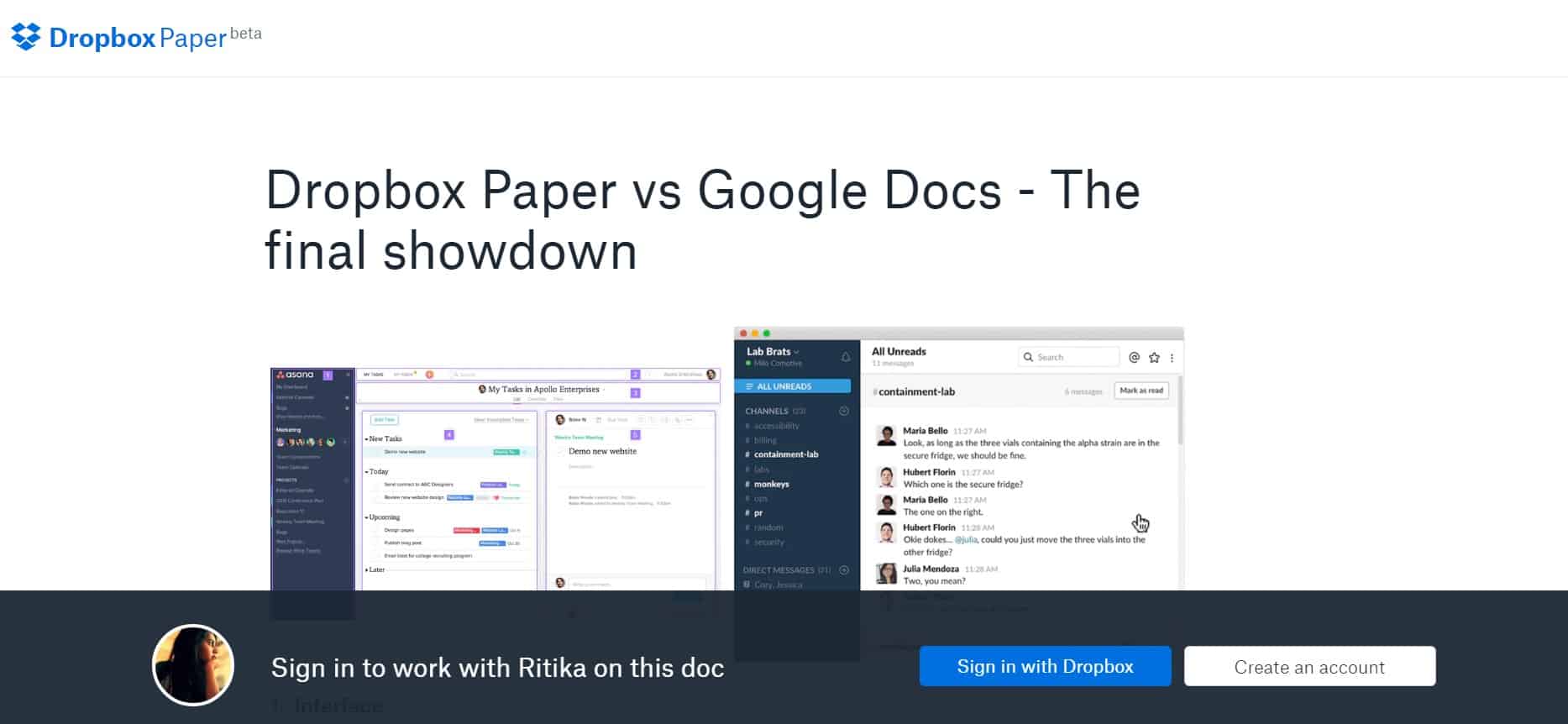 dropbox paper vs google docs dropbox paper vs google docs