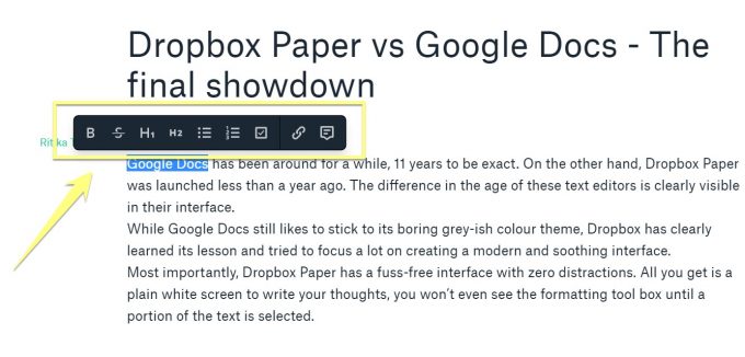 dropbox paper doc dropbox paper doc