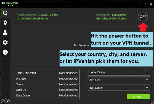 IPVanish QuickStart