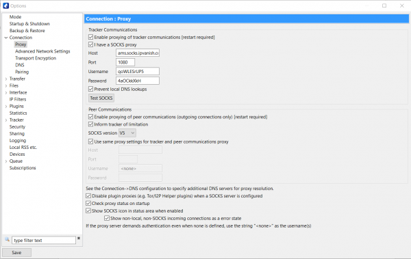 Vuze Proxy Settings