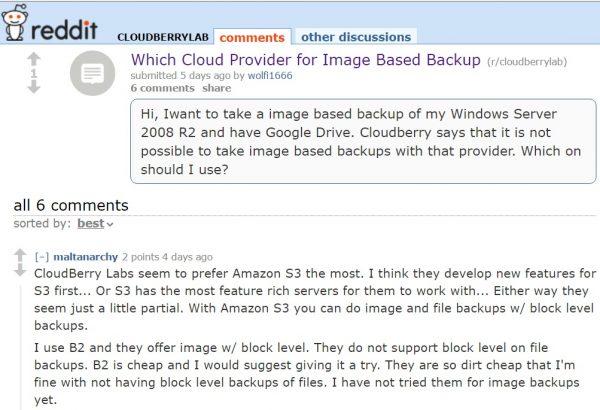 CloudBerry.Reddit