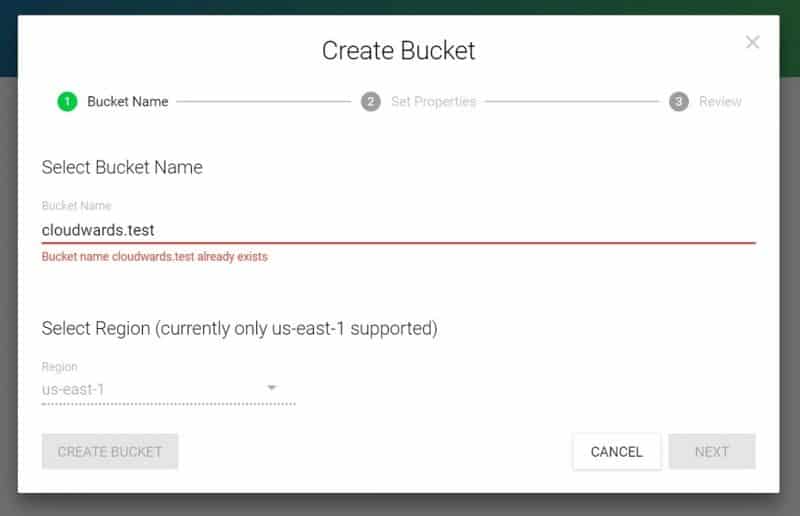 Wasabi.CreateBucket
