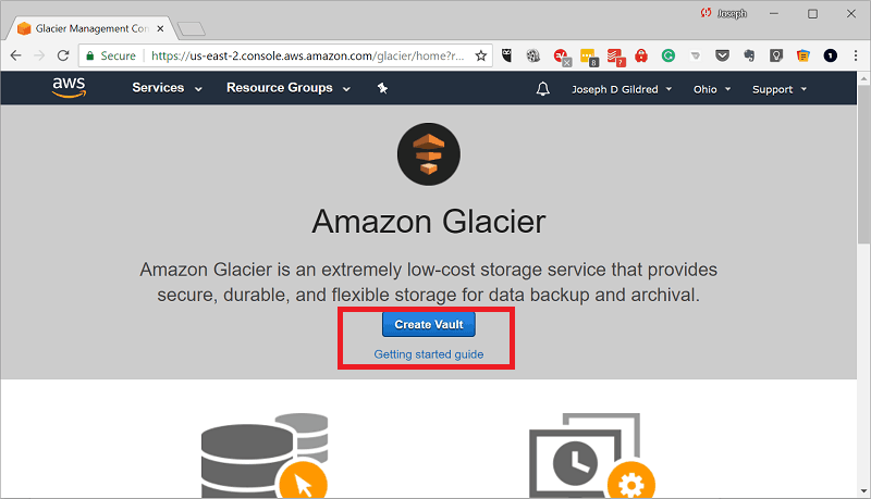 AmazonGlacier.CreateVault