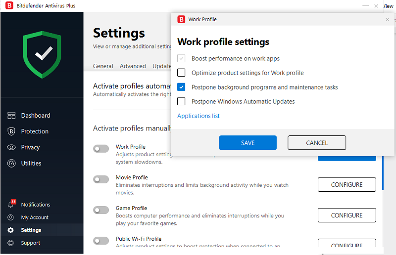 Bitdefender-Profile-Settings