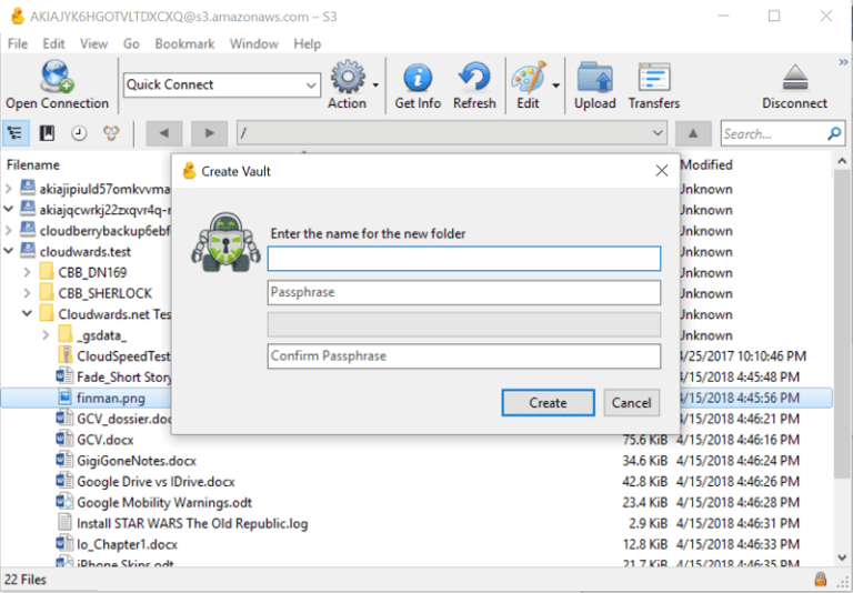 boxcryptor local key