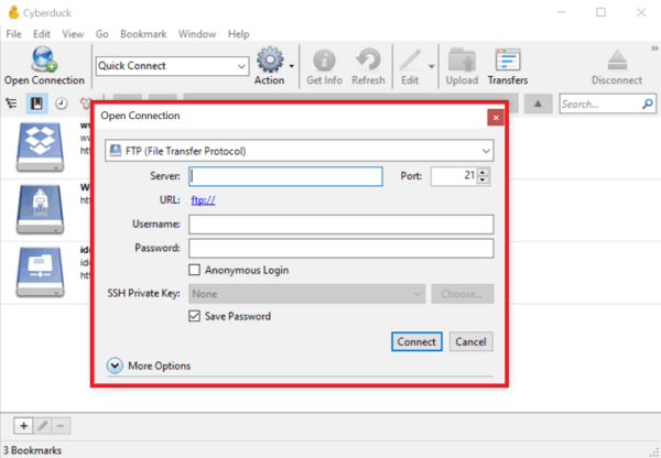cyberduck sftp do i need ssl file