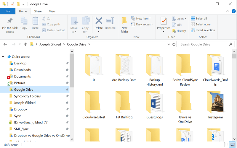 Google Drive Sync Folder