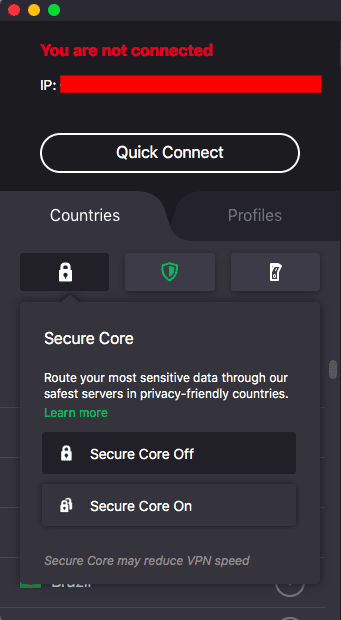 protonvpn secure core servers