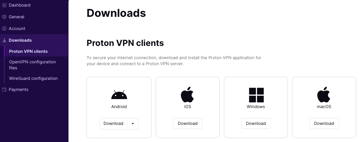 Compare Proton VPN Free and paid plans