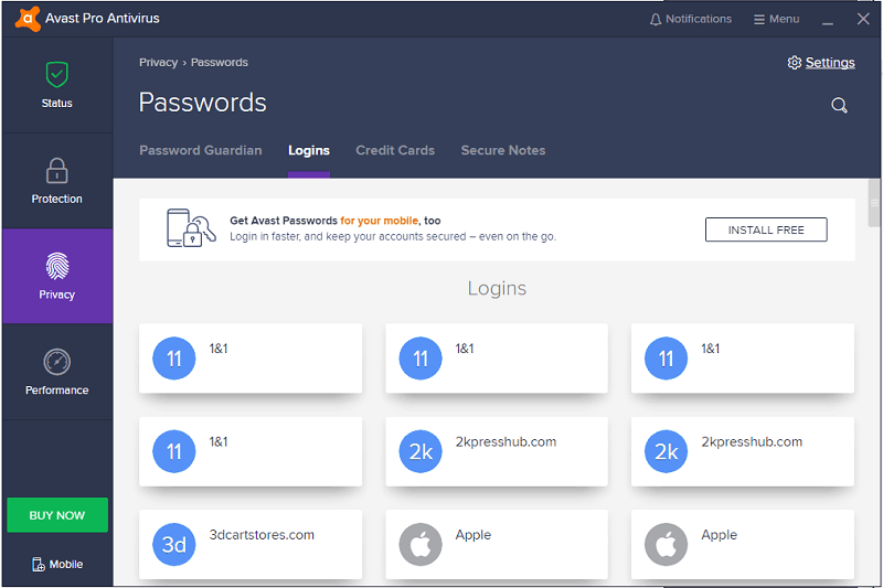 avast pro antivirus features