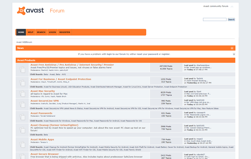 Avast forums