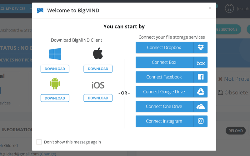 BigMIND Connection Options