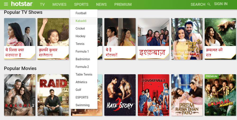 hotstar website