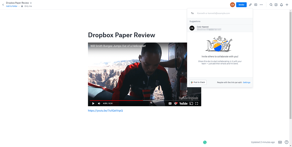 fluid app for dropbox paper