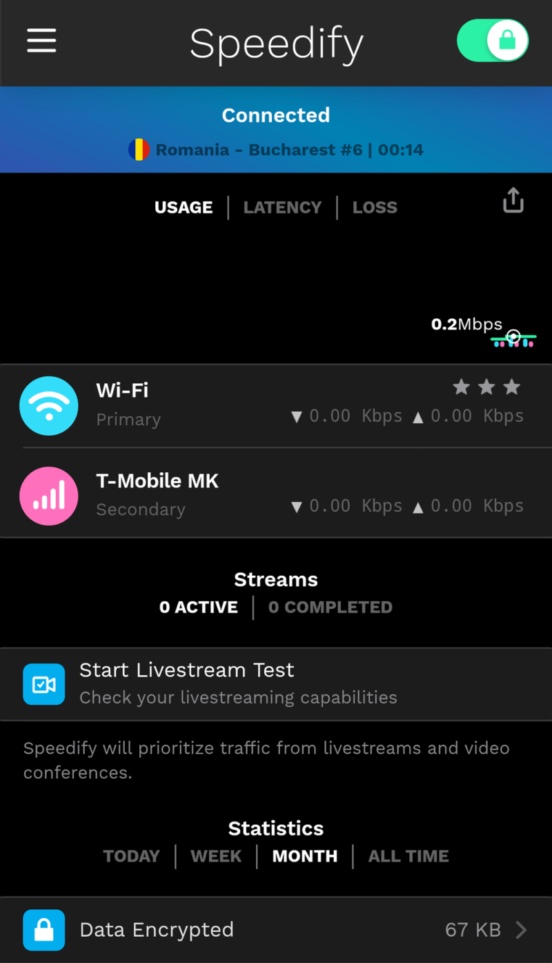 Speedify mobile app