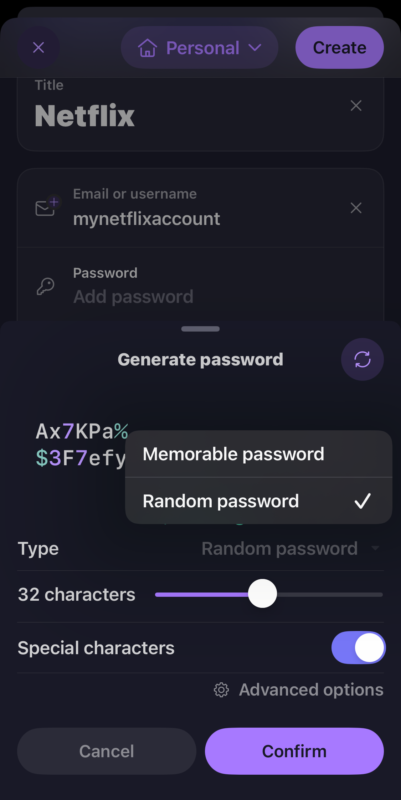 proton pass ios generator