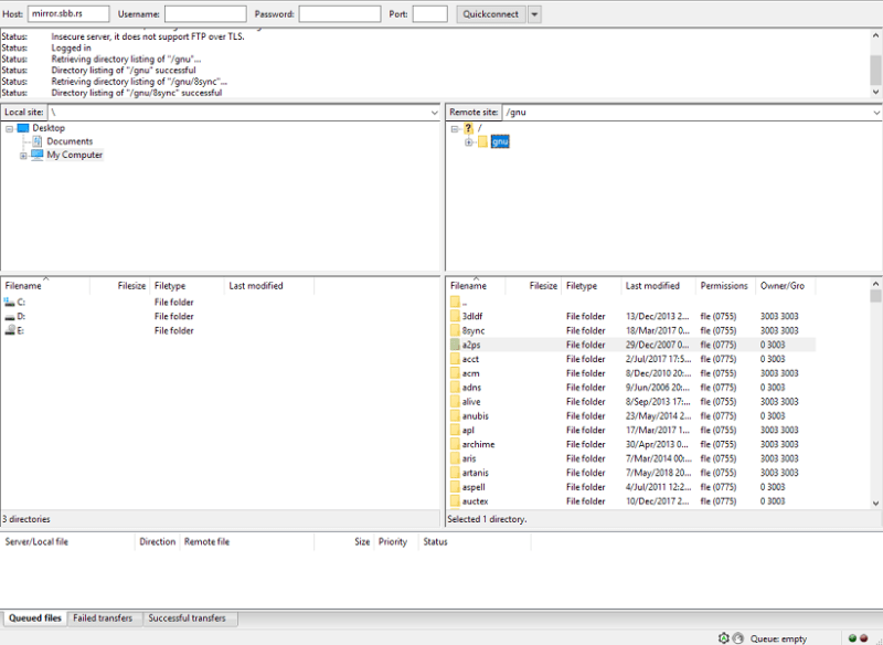 Filezilla FTP