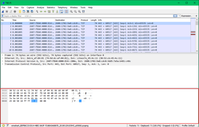 wireshark mac specific process