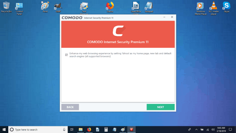 Comodo-04-second-install-screen-yahoo