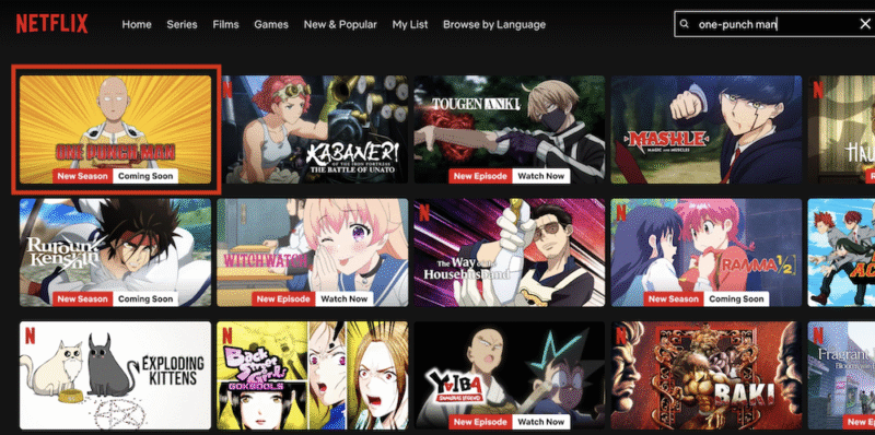 how to watch one-punch man netflix mexico