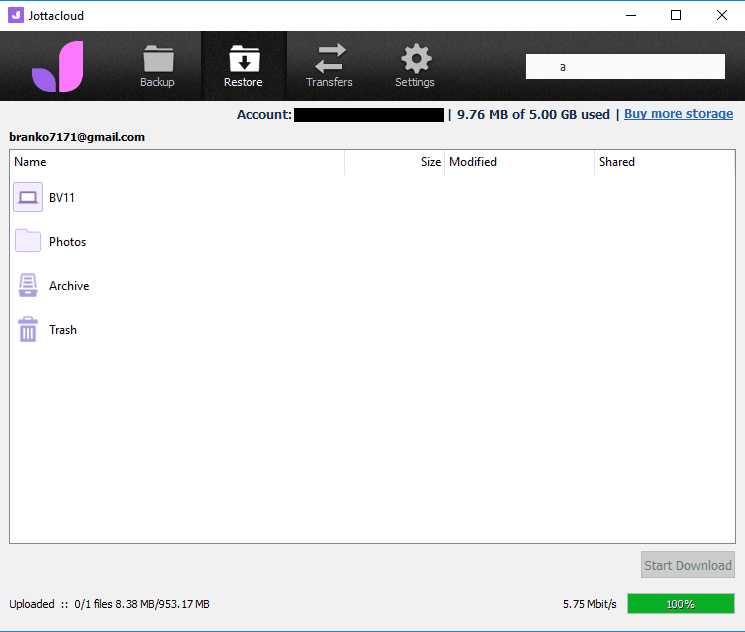 jottacloud starts in paused mode and then exits jottacloud starts in paused mode and then exits