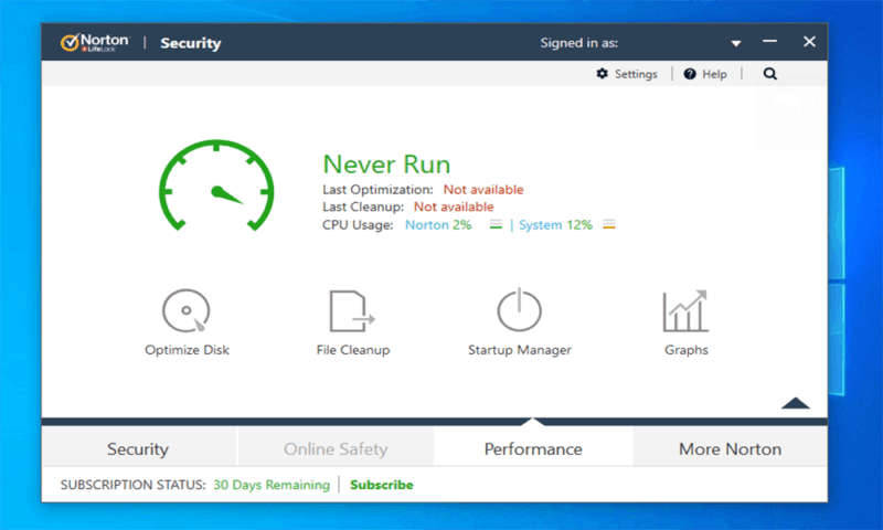 Norton-Client-Performance