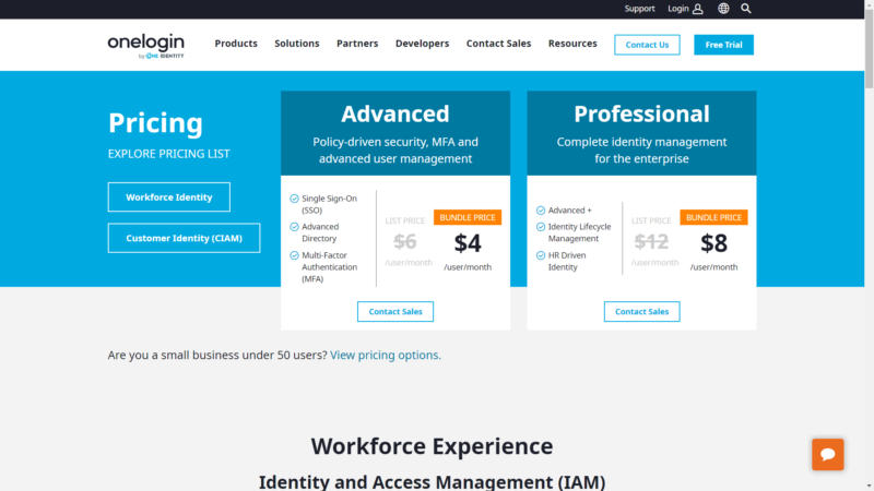 OneLogin pricing