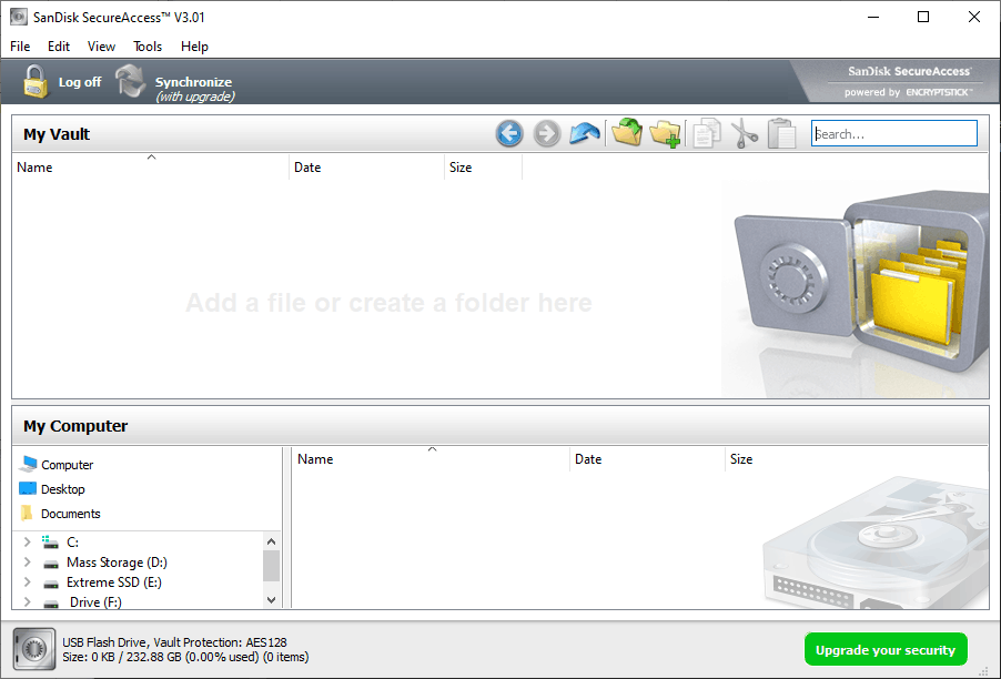 where sandisk secure access exe