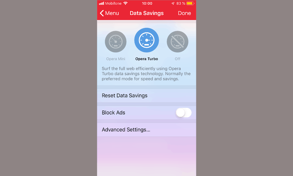 opera touch vs opera mini