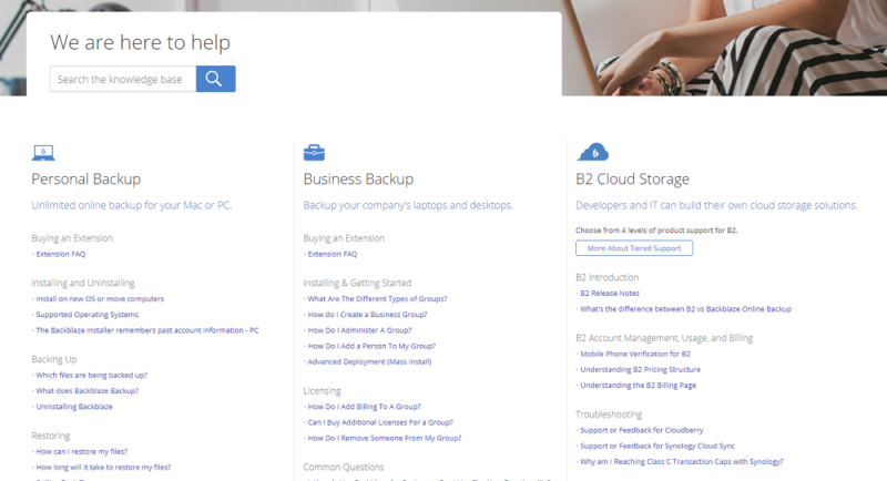 backblaze-help-section