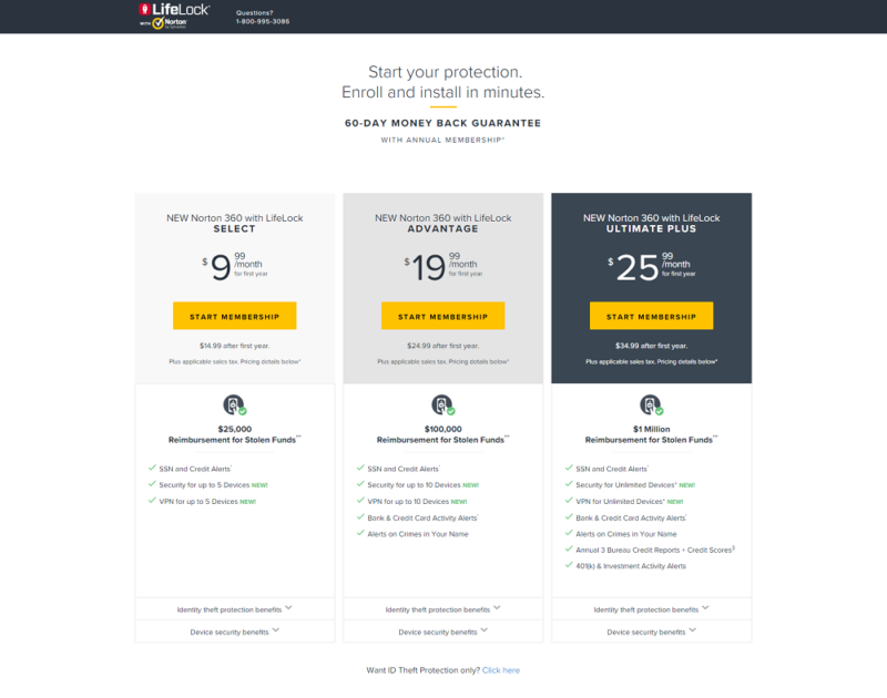 lifelock-review-pricing-page