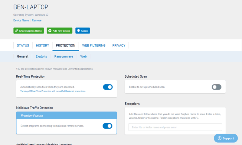 Sophos-Home-Site-Settings